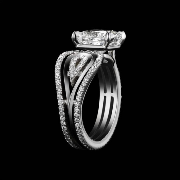 Adjustable 925 Silver Square Shape White Sapphire - Picture 2 of 8